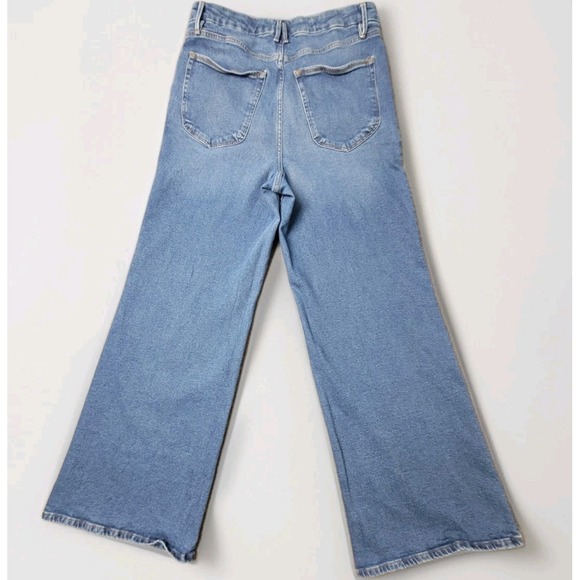 Good American Women's Size 15 Blue High Rise Wide Leg Jeans Classic Denim - Picture 2 of 9